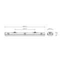 Oprawa hermetyczna 2x60cm LED stylowe oświetlenie