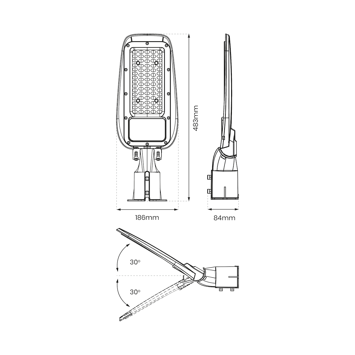 Lampa uliczna Alley 100W 4000K IP65 ekskluzywne oświetlenie