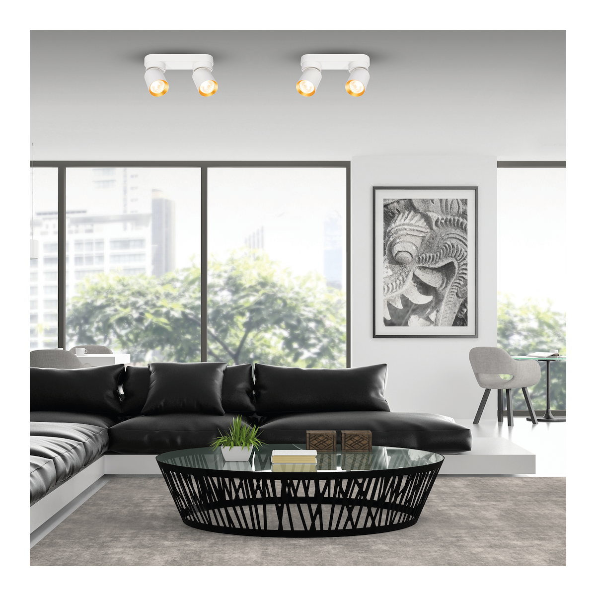 Lampa Andy 2xGU10 biały złoty nastrojowe światło