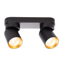 Lampa Andy 2xGU10 czarny złoty wyjątkowa iluminacja