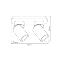 Lampa Andy 2xGU10 czarny złoty wyjątkowa iluminacja
