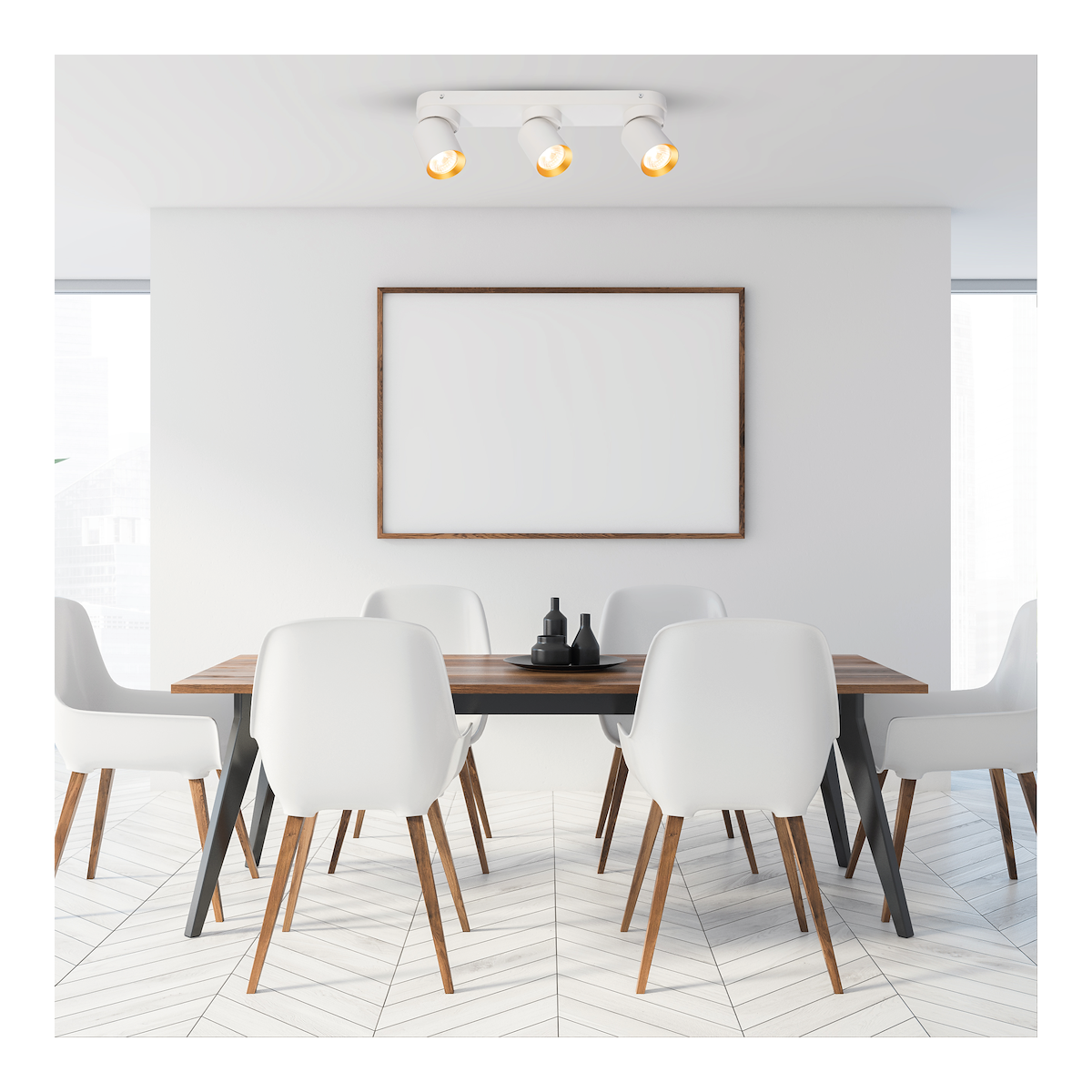 Lampa Andy 3xGU10 biały złoty oryginalne źródło światła