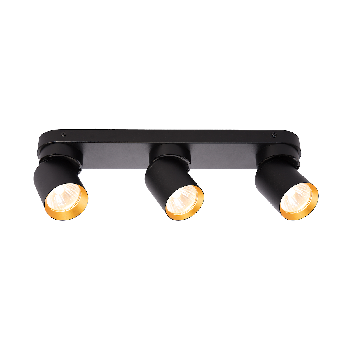 Lampa Andy 3xGU10 czarny złoty niepowtarzalne oświetlenie wnętrza