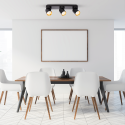 Lampa Andy 3xGU10 czarny złoty niepowtarzalne oświetlenie wnętrza