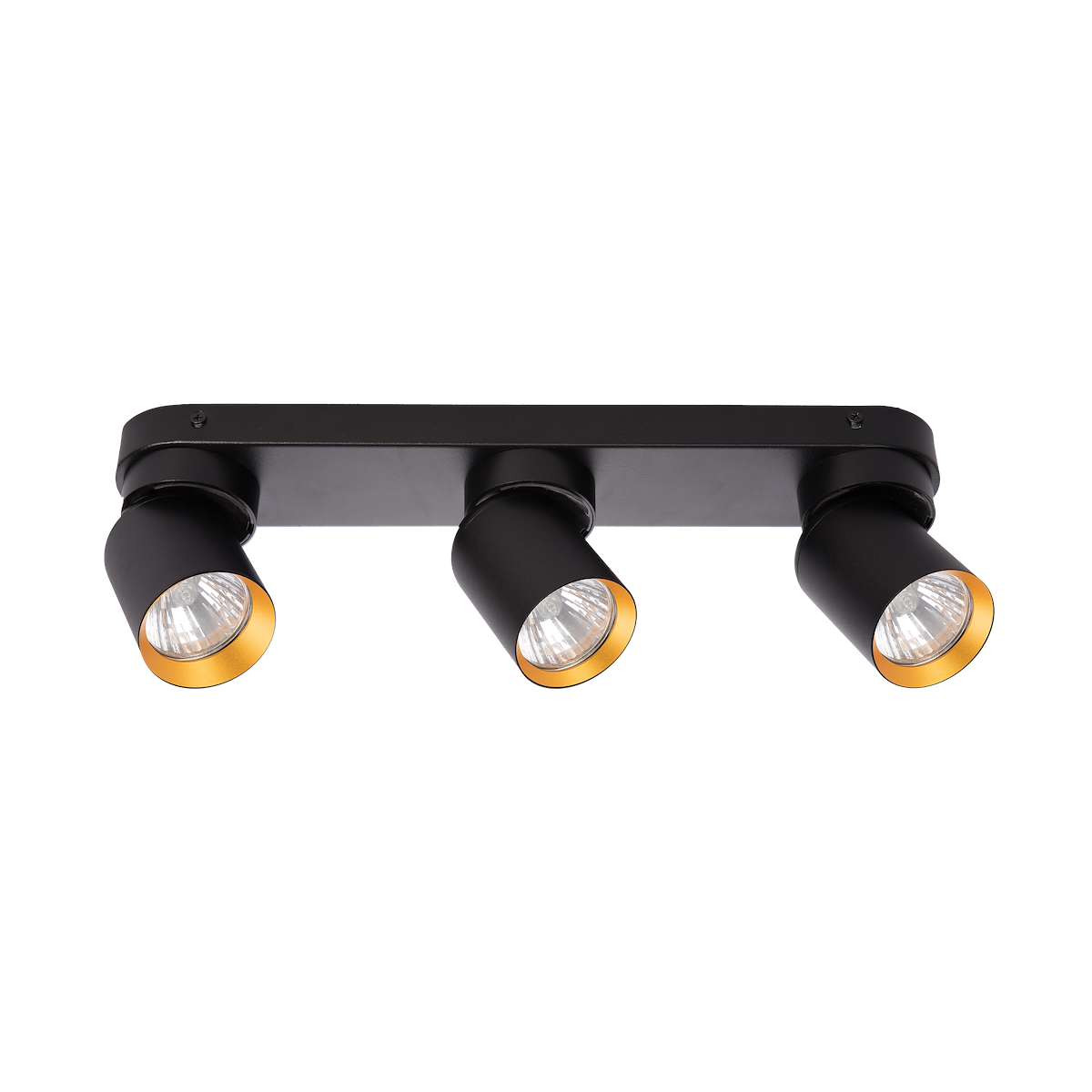 Lampa Andy 3xGU10 czarny złoty niepowtarzalne oświetlenie wnętrza