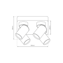 Lampa Andy 4xGU10 kwadrat biały złoty designerskie lampy LED