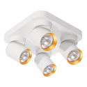 Lampa Andy 4xGU10 kwadrat biały złoty designerskie lampy LED