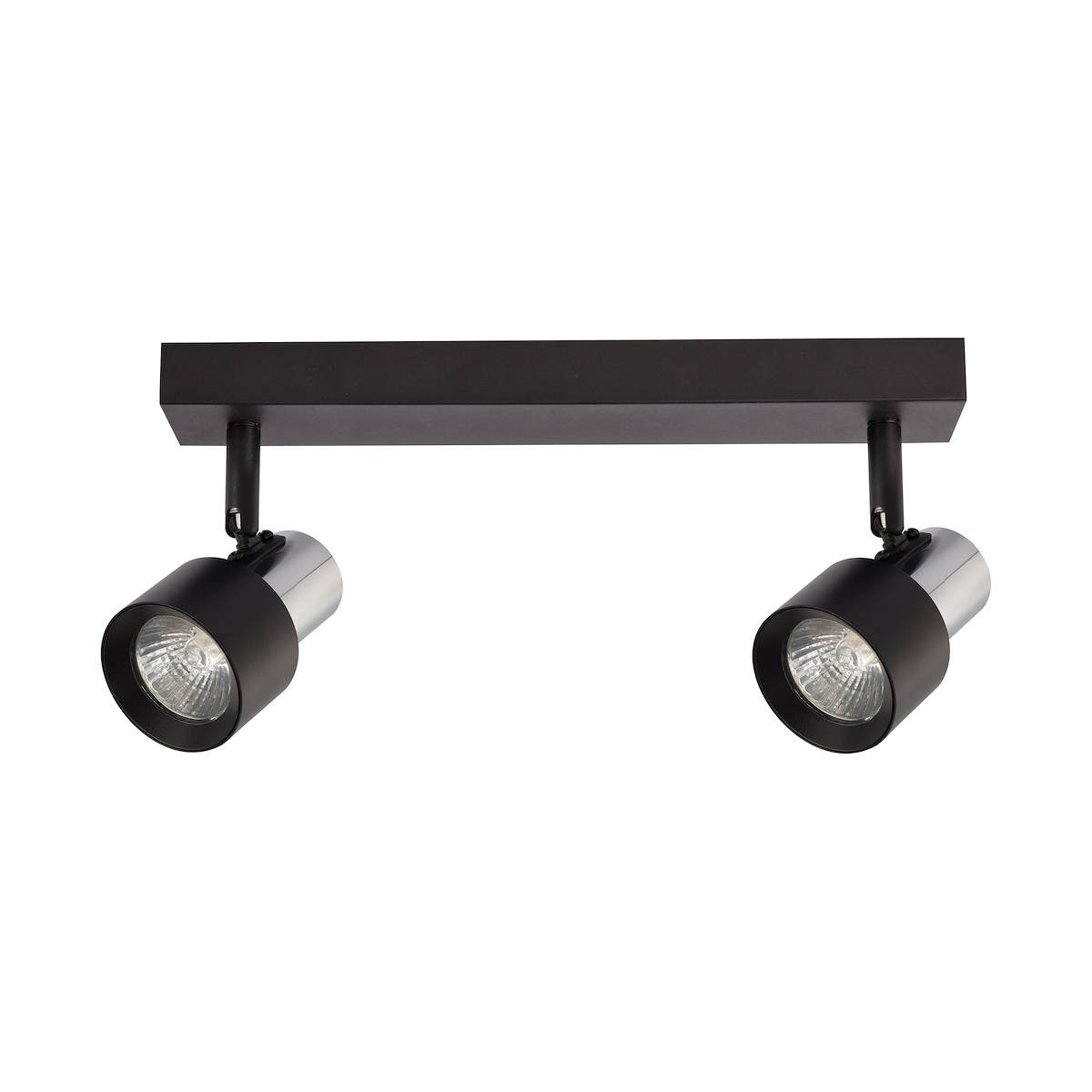 Lampa Cino 2xGU10 czarny chrom stylowe oświetlenie