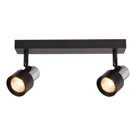 MiLagro Lampa Sufitowa Cino 2xGU10 Czarny + Chrom ML9947