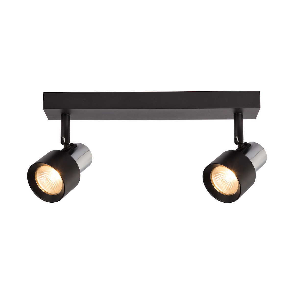 Lampa Cino 2xGU10 czarny chrom stylowe oświetlenie