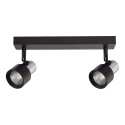 Lampa Cino 2xGU10 czarny chrom stylowe oświetlenie