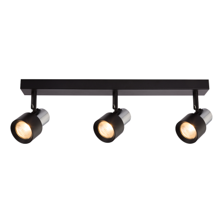 MiLagro Lampa Sufitowa Cino 3xGU10 Czarny + Chrom ML9949