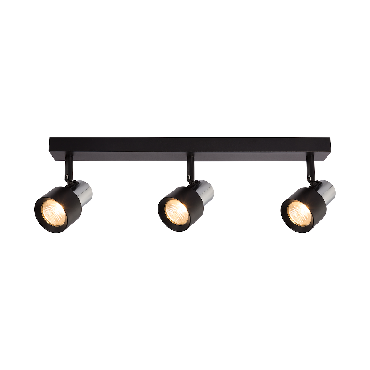 MiLagro Lampa Sufitowa Cino 3xGU10 Czarny + Chrom ML9949