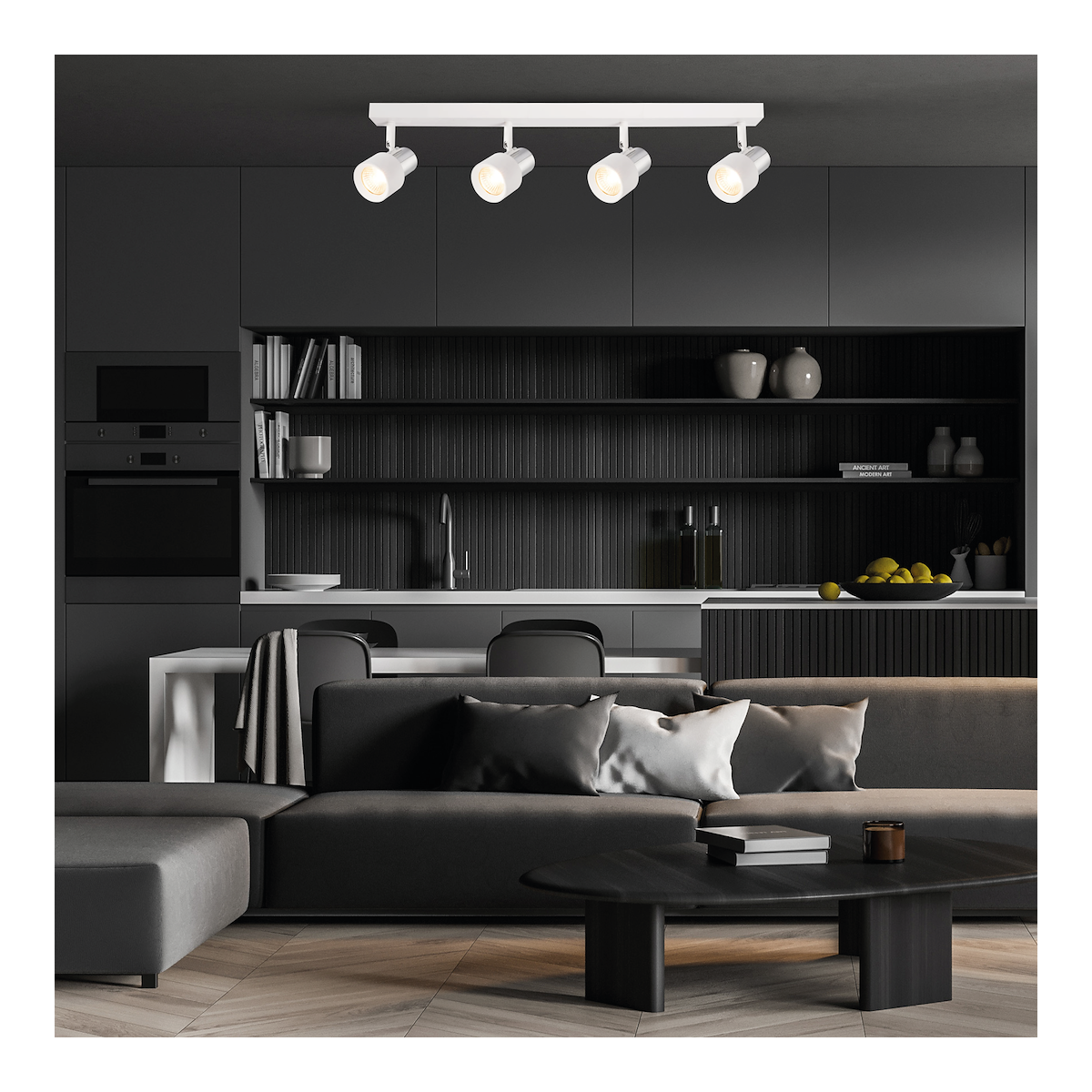 MiLagro Lampa Sufitowa Cino 4xGU10 Biały + Chrom ML9950
