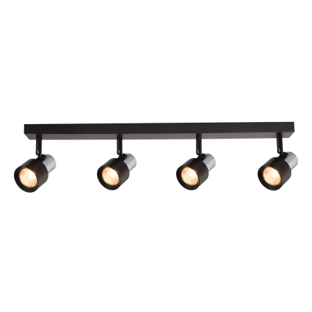 MiLagro Lampa Sufitowa Cino 4xGU10 Czarny + Chrom ML9951