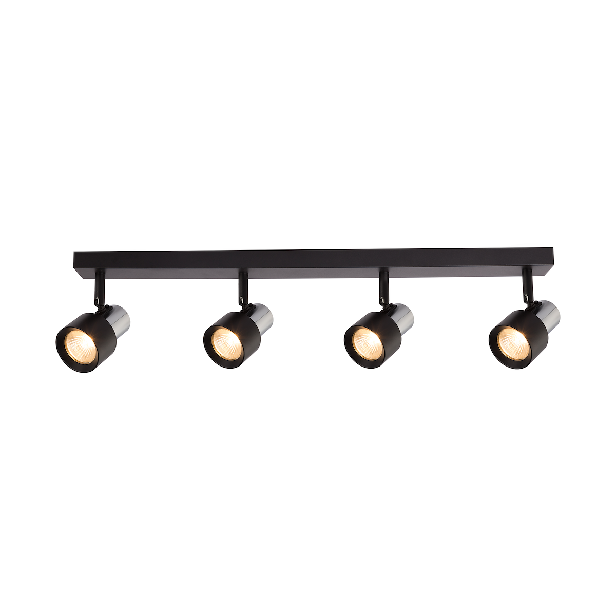 MiLagro Lampa Sufitowa Cino 4xGU10 Czarny + Chrom ML9951