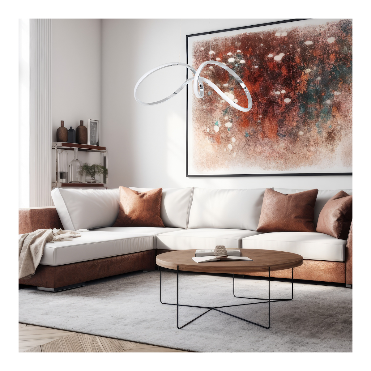 Lampa TESORO CHROME 48W LED dekoracyjne oświetlenie