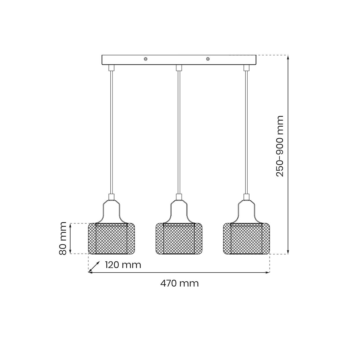 MiLagro Lampa wisząca LUMI 3xG9 ML9748