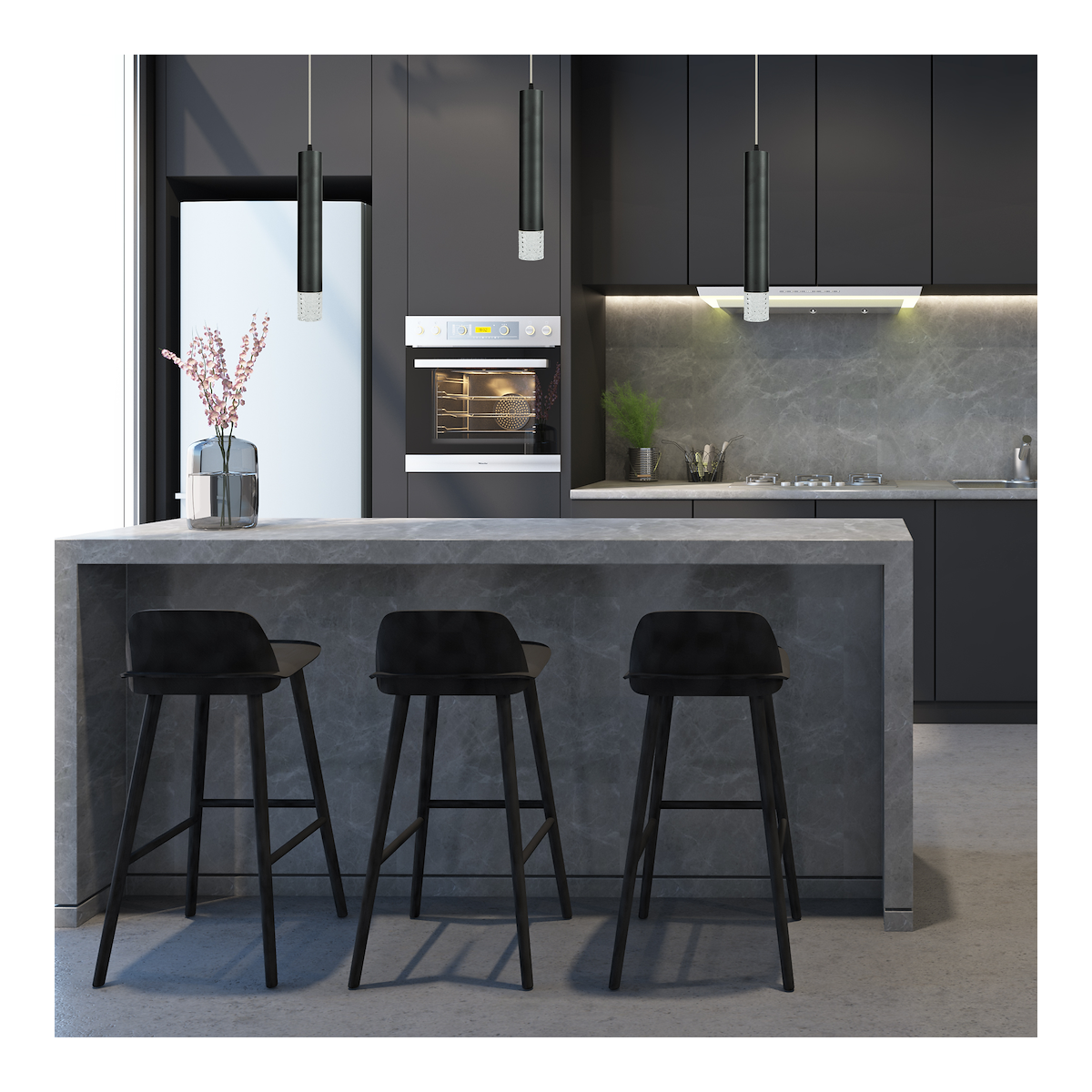 Lampa TUBI BLACK 1xGU10 designerskie oświetlenie