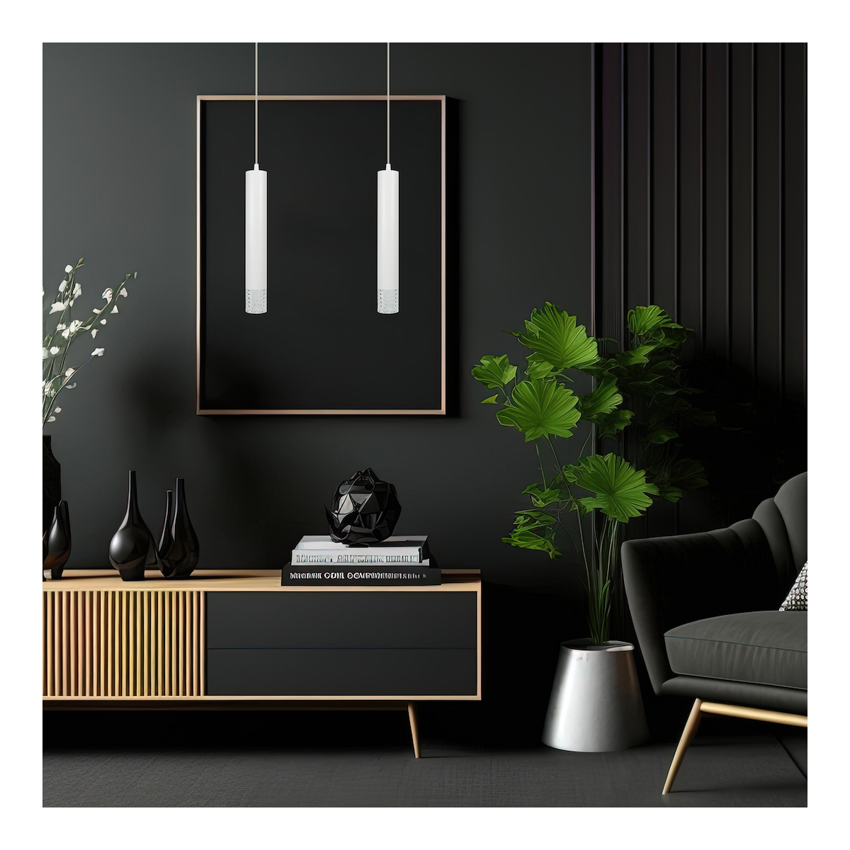 Lampa TUBI Biała 1xGU10 stylowe oświetlenie