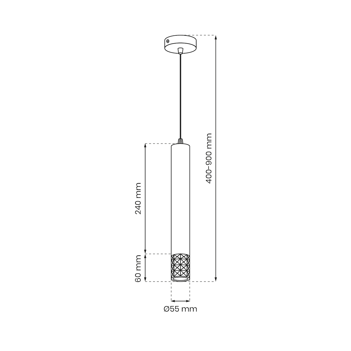 MiLagro Lampa wisząca Tubi Biały 1xGU10 ML8878