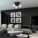 Lampa BEST BLACK ROUND 3xE14 nastrojowe światło