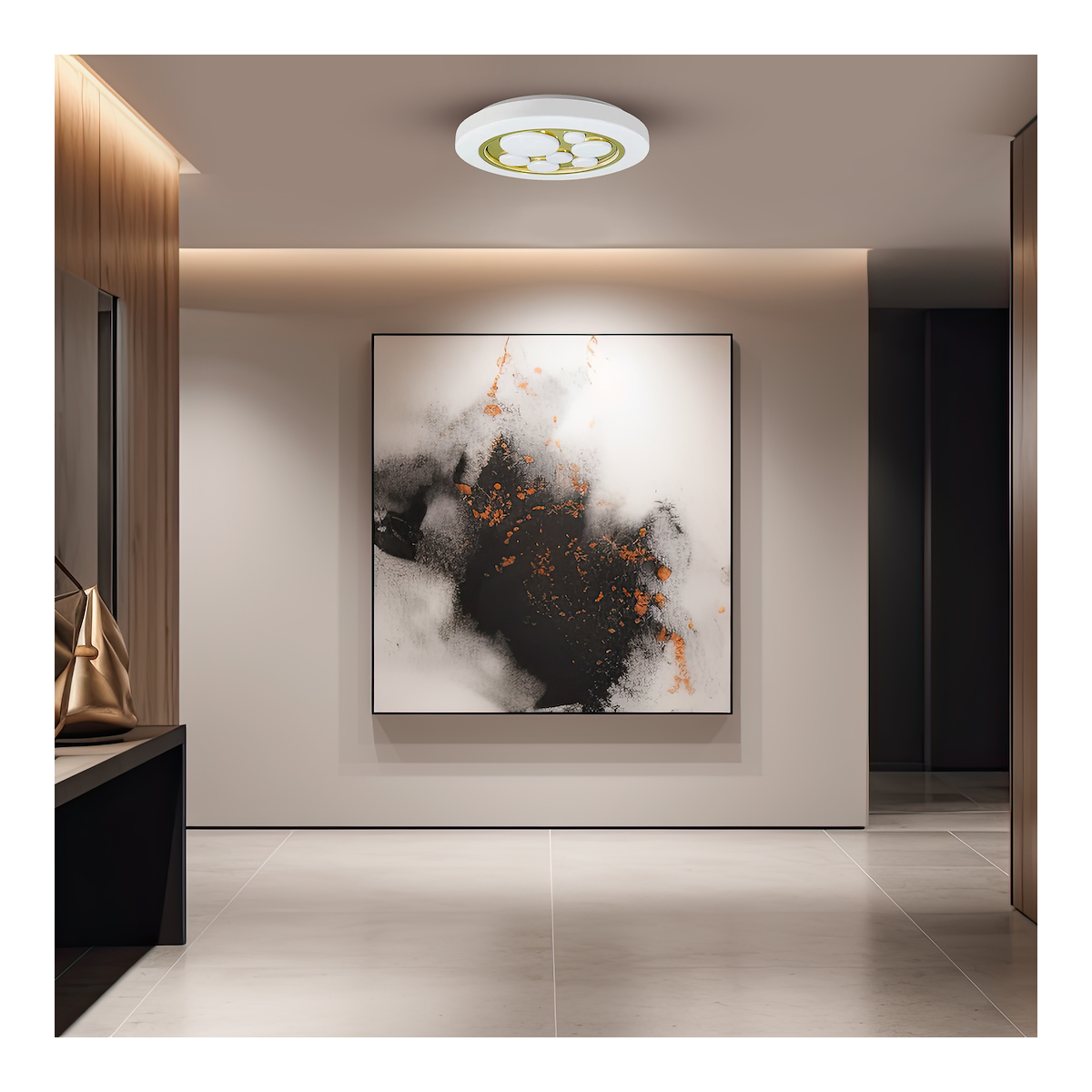 MiLagro ML8128 BUBBLES GOLD plafon LED 30W nastrojowe światło
