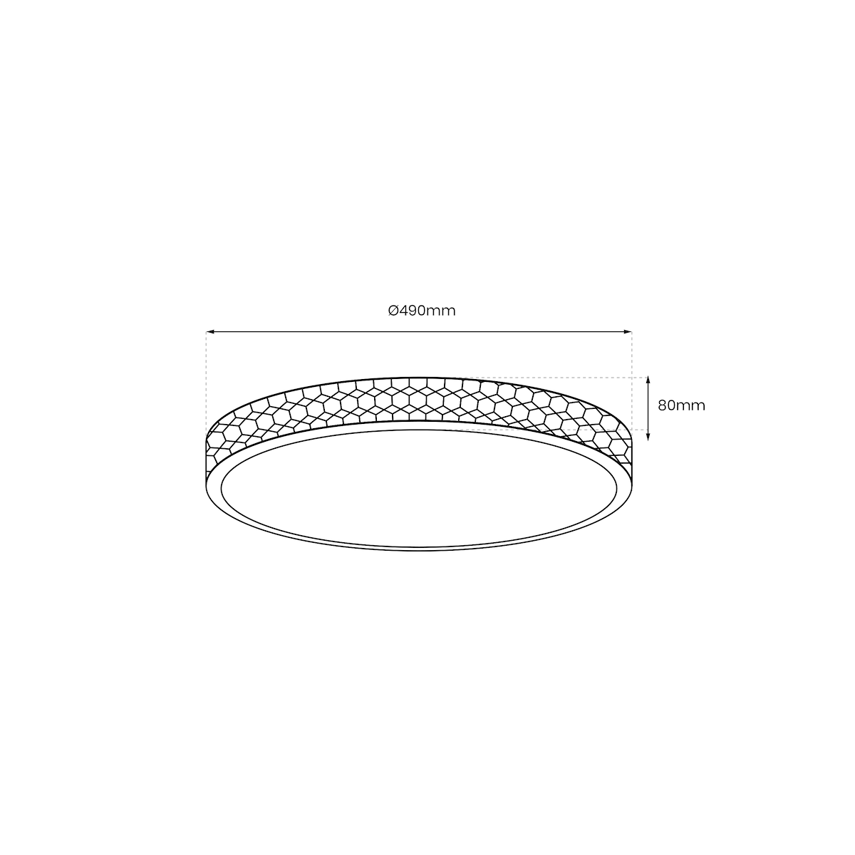MiLagro Plafoniera SHINY CLEAR 34W O490 mm ML8499
