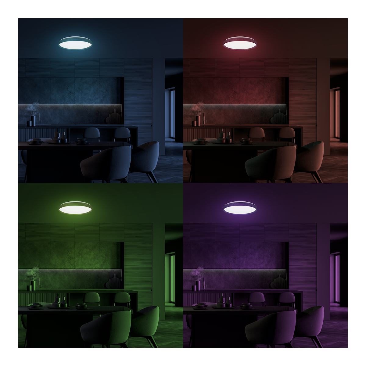 MiLagro ML9965 RINGO RGB plafon LED 36W eleganckie oświetlenie