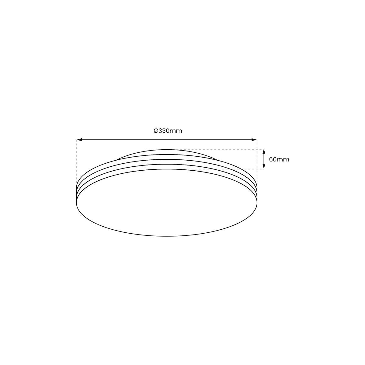 MiLagro Plafon BEVER 16W LED IP44 O330 mm ML0251