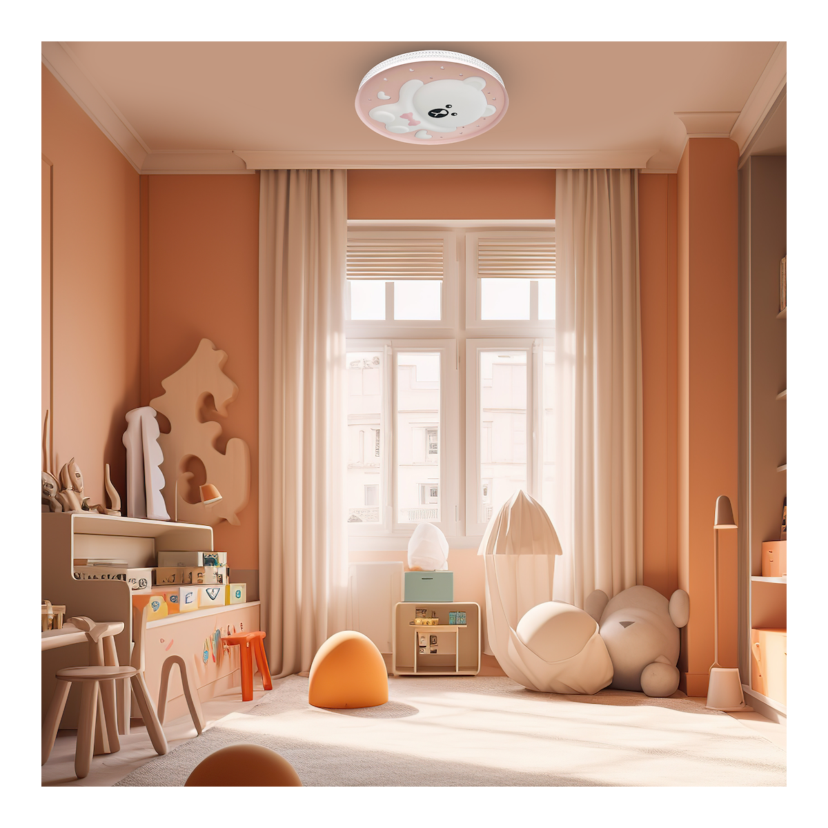 MiLagro Plafoniera BEAR PINK 34W LED O490 mm ML0247