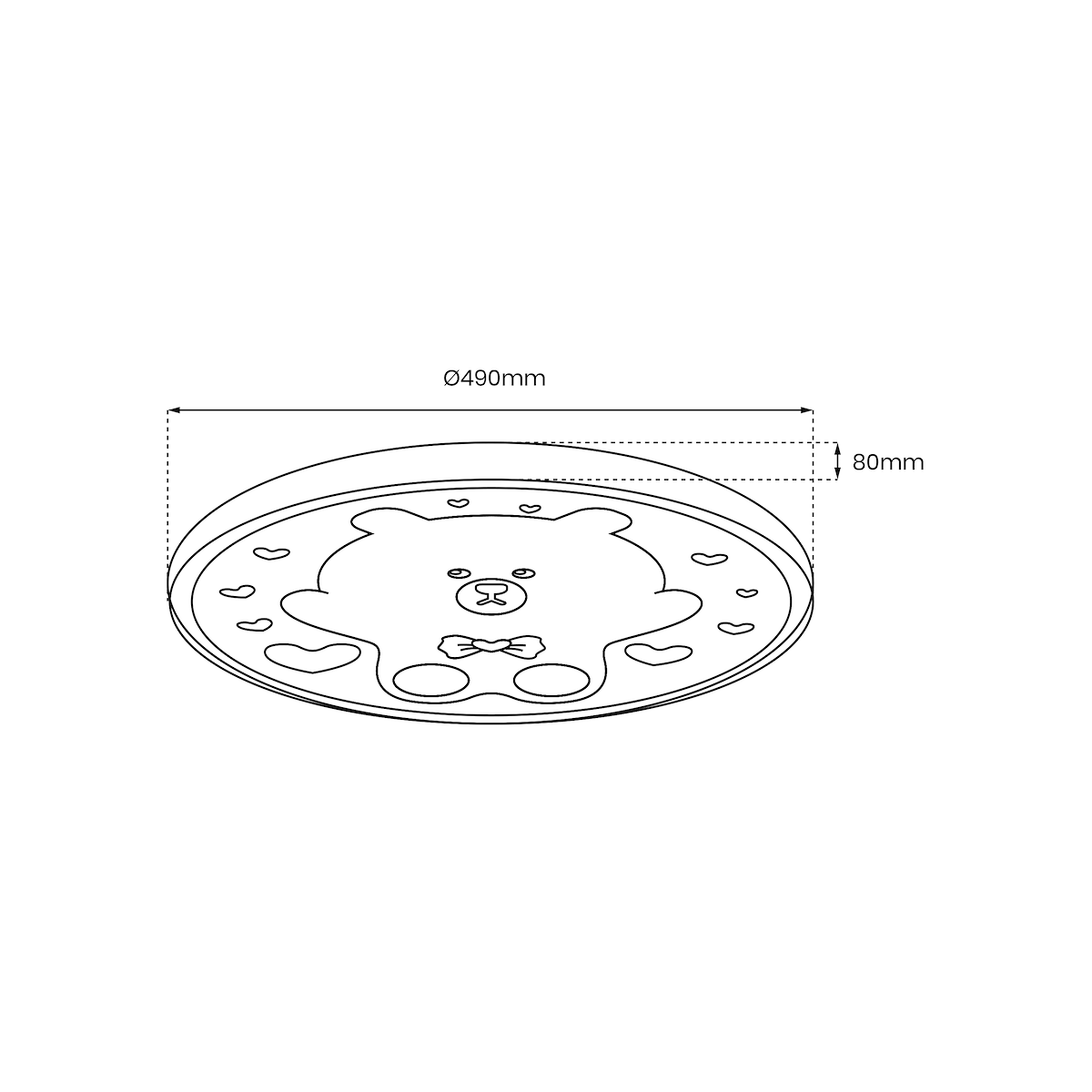 MiLagro ML0247 BEAR PINK plafoniera LED designerskie lampy LED
