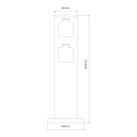 MiLagro EKO0432 słupek ogrodowy 40 cm 16A unikalne oświetlenie