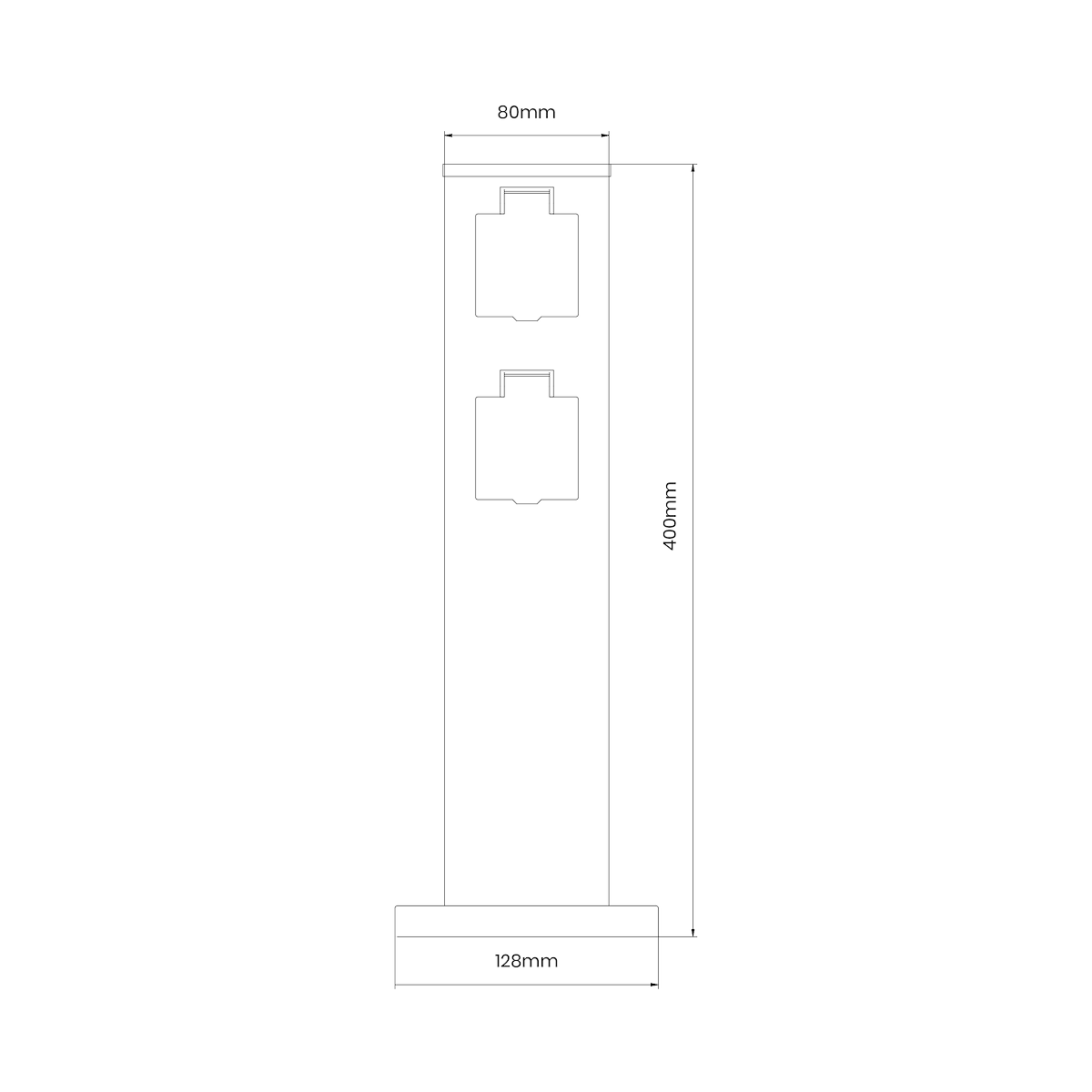 MiLagro EKO0432 słupek ogrodowy 40 cm 16A unikalne oświetlenie