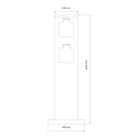 MiLagro EKO0432 słupek ogrodowy 40 cm 16A unikalne oświetlenie