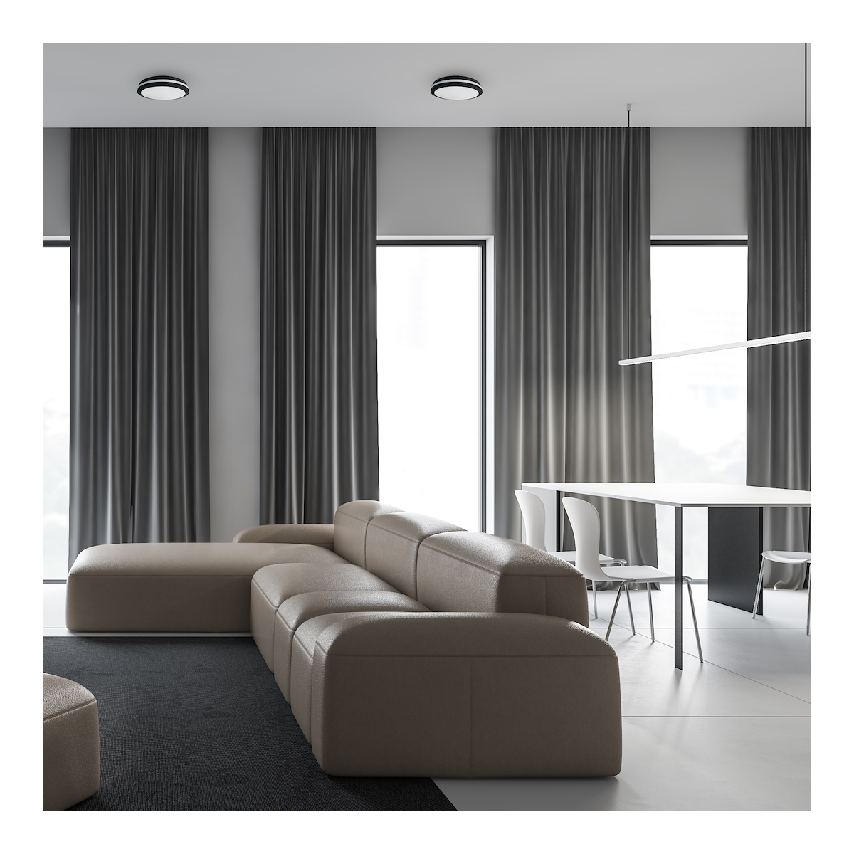 MiLagro EKP0476 plafon Marlon 36W IP54 designerskie oświetlenie