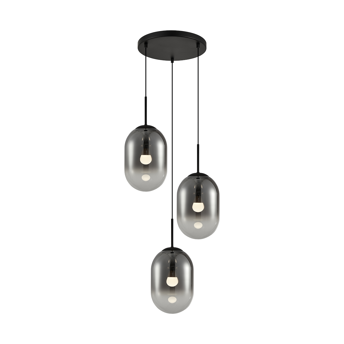 MiLagro Lampa wisząca ALIAS BLACK 3xE14 koło ML0320