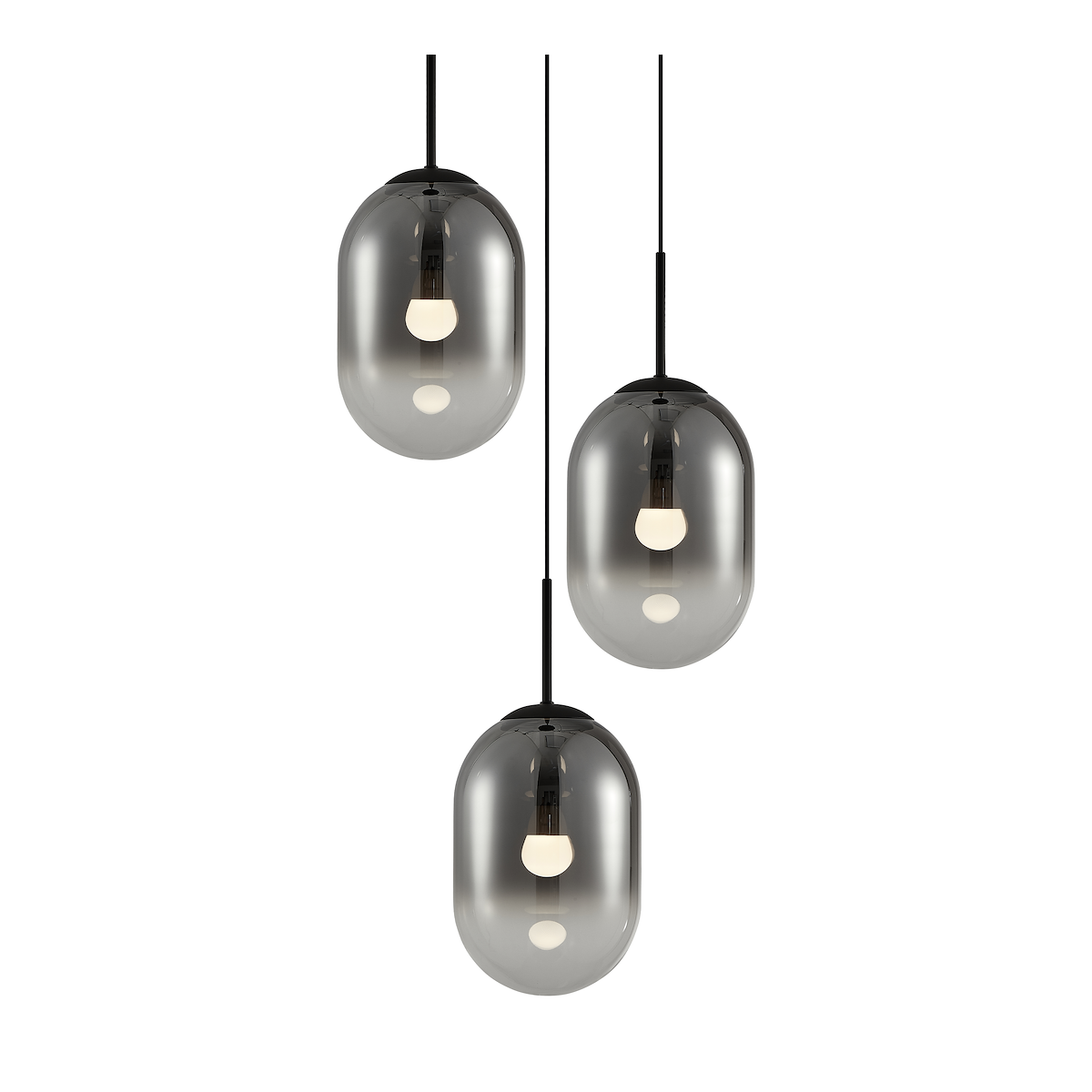 MiLagro Lampa wisząca ALIAS BLACK 3xE14 koło ML0320
