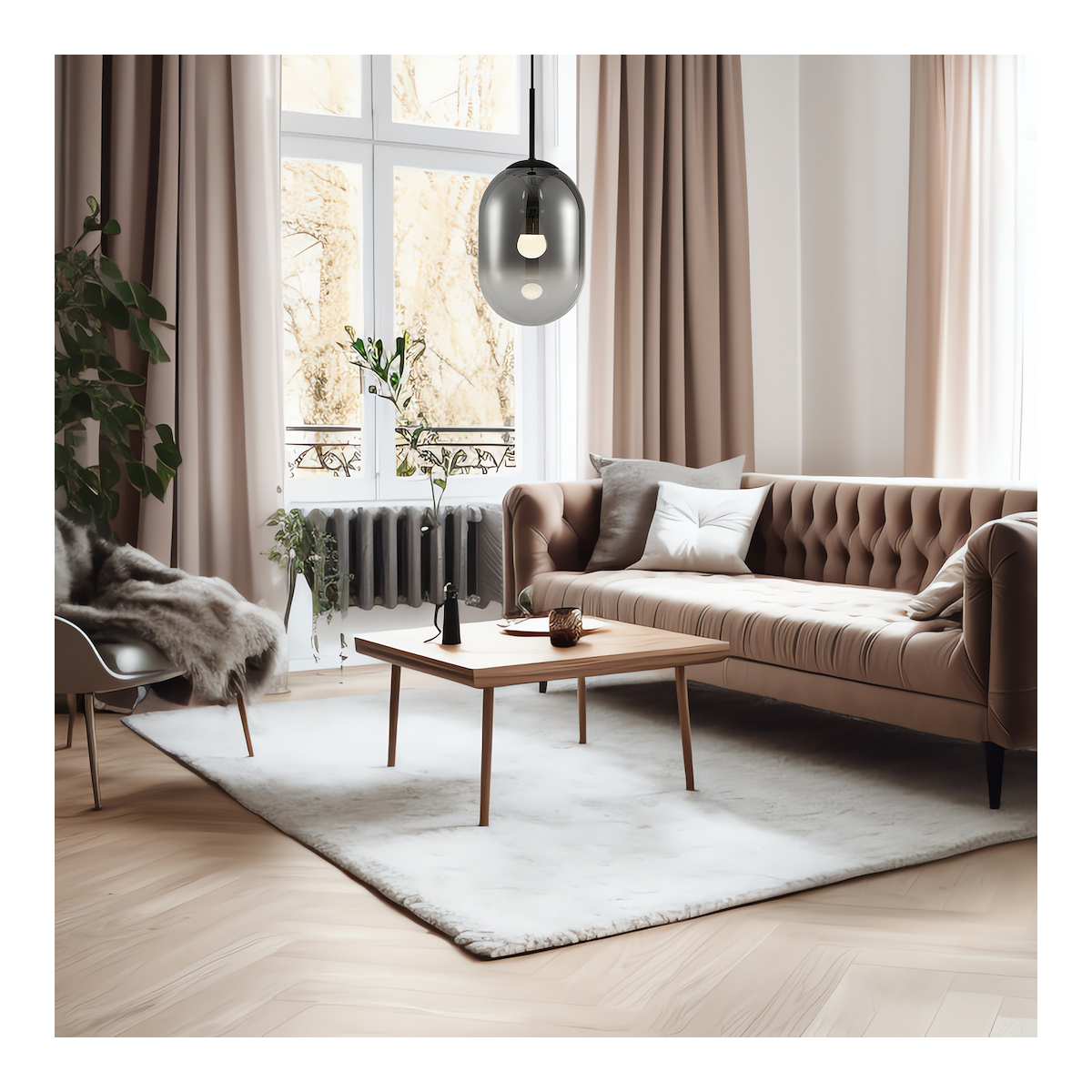 MiLagro Lampa wisząca ALIAS BLACK 1xE14 fi 240 ML0323