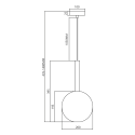 MiLagro Lampa wisząca NIKO BLACK 1xG9 fi 200 ML0329