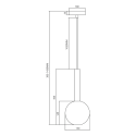 MiLagro Lampa wisząca NIKO GOLD 1xG9 fi 150 ML0330