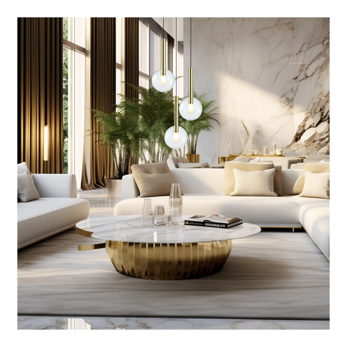 MiLagro MILML0332 - lampa wisząca GOLD 3xG9 wyjątkowe oświetlenie