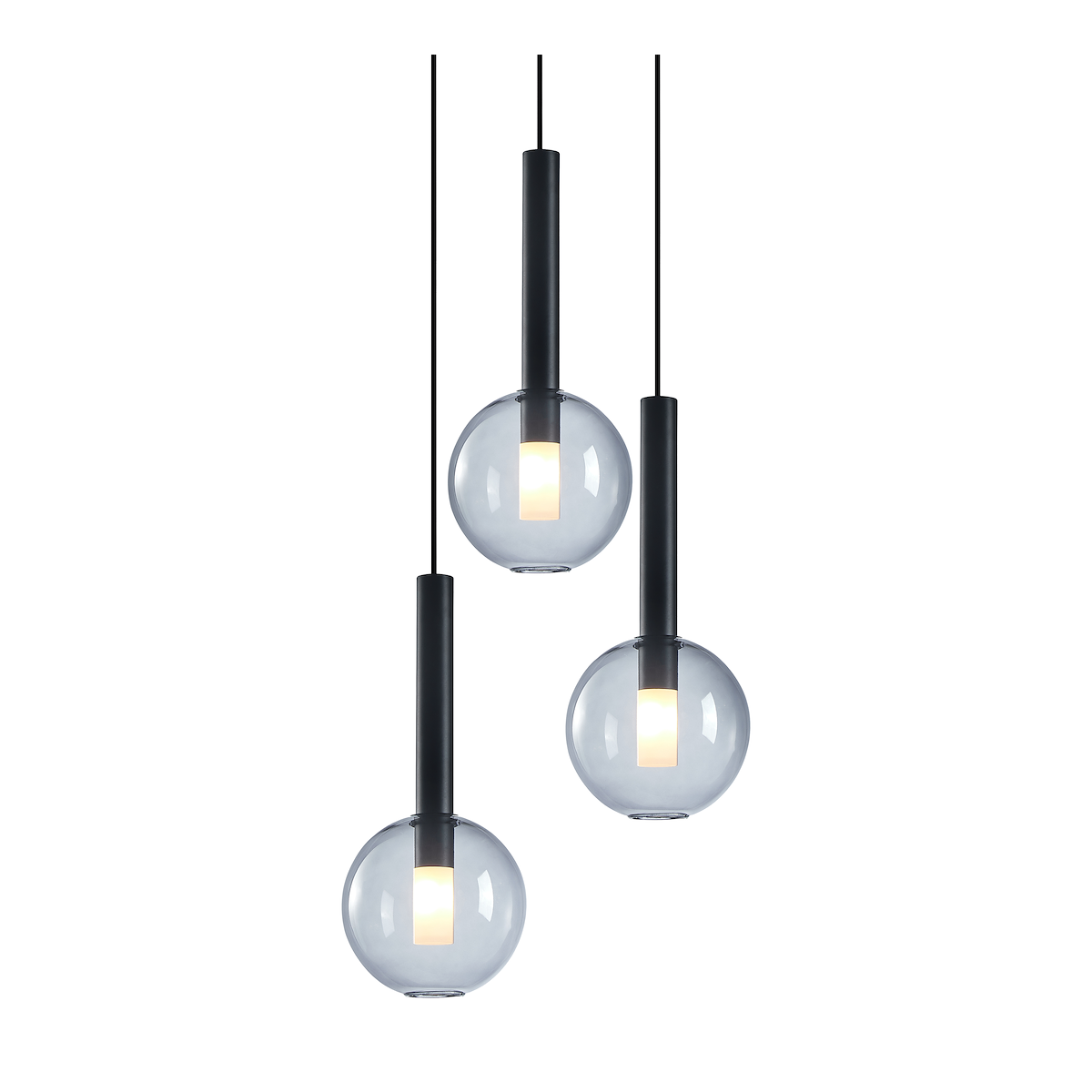MiLagro MILML0333 - czarna lampa wisząca 3xG9 unikalne oświetlenie