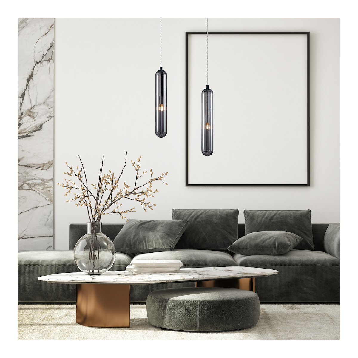 MiLagro Lampa wisząca PAX BLACK 1xG9 ML0337