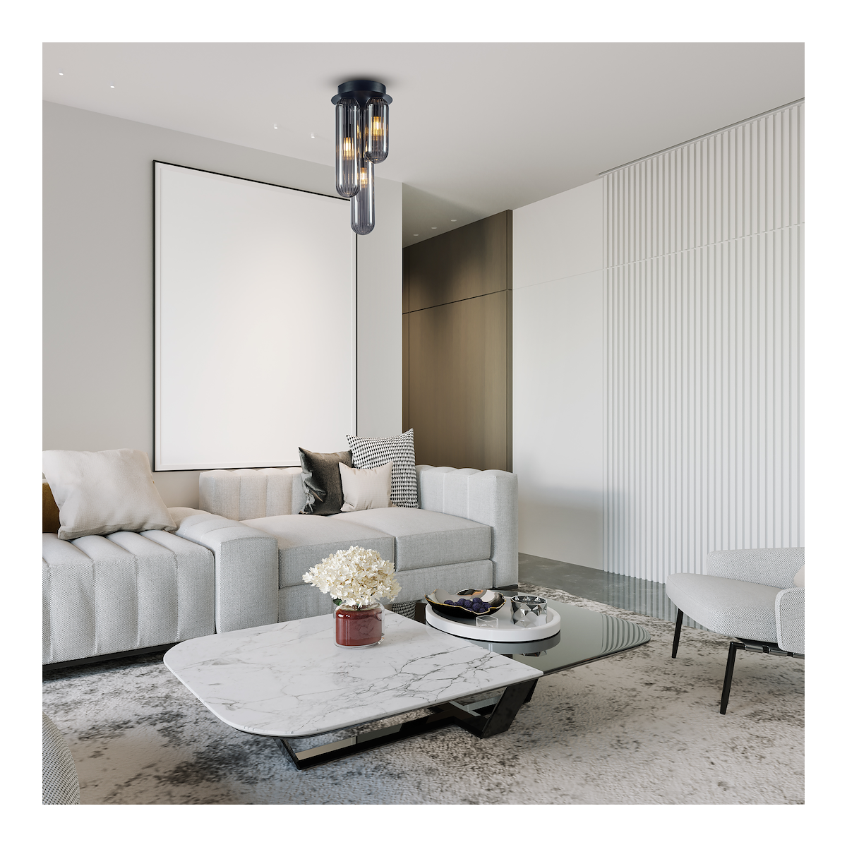 MiLagro MILML0339 - lampa sufitowa PAX BLACK dekoracyjne oświetlenie