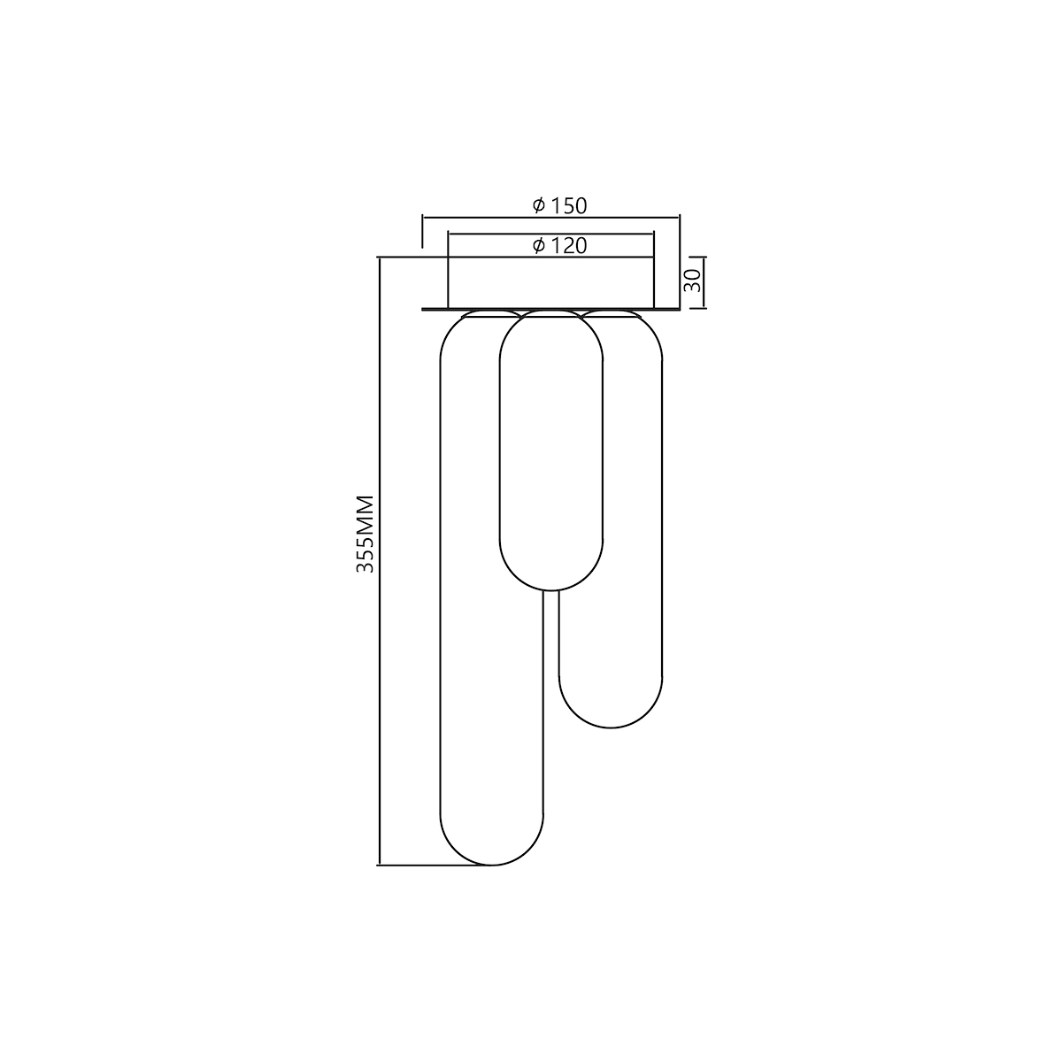 MiLagro Lampa sufitowa PAX GOLD 3xG9 ML0340