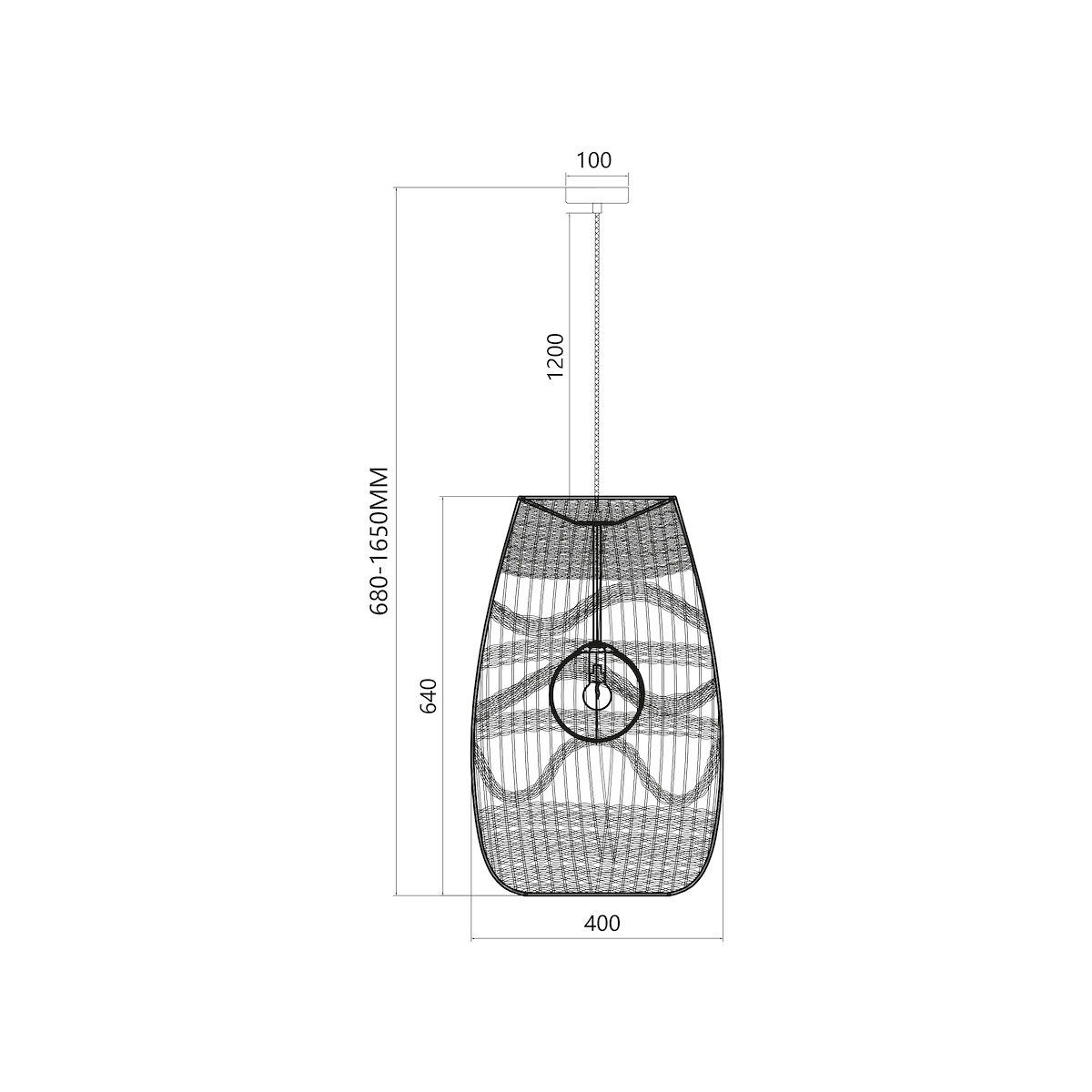 MiLagro MILML0353 - lampa boho ARONA fi400 wyjątkowy element aranżacj