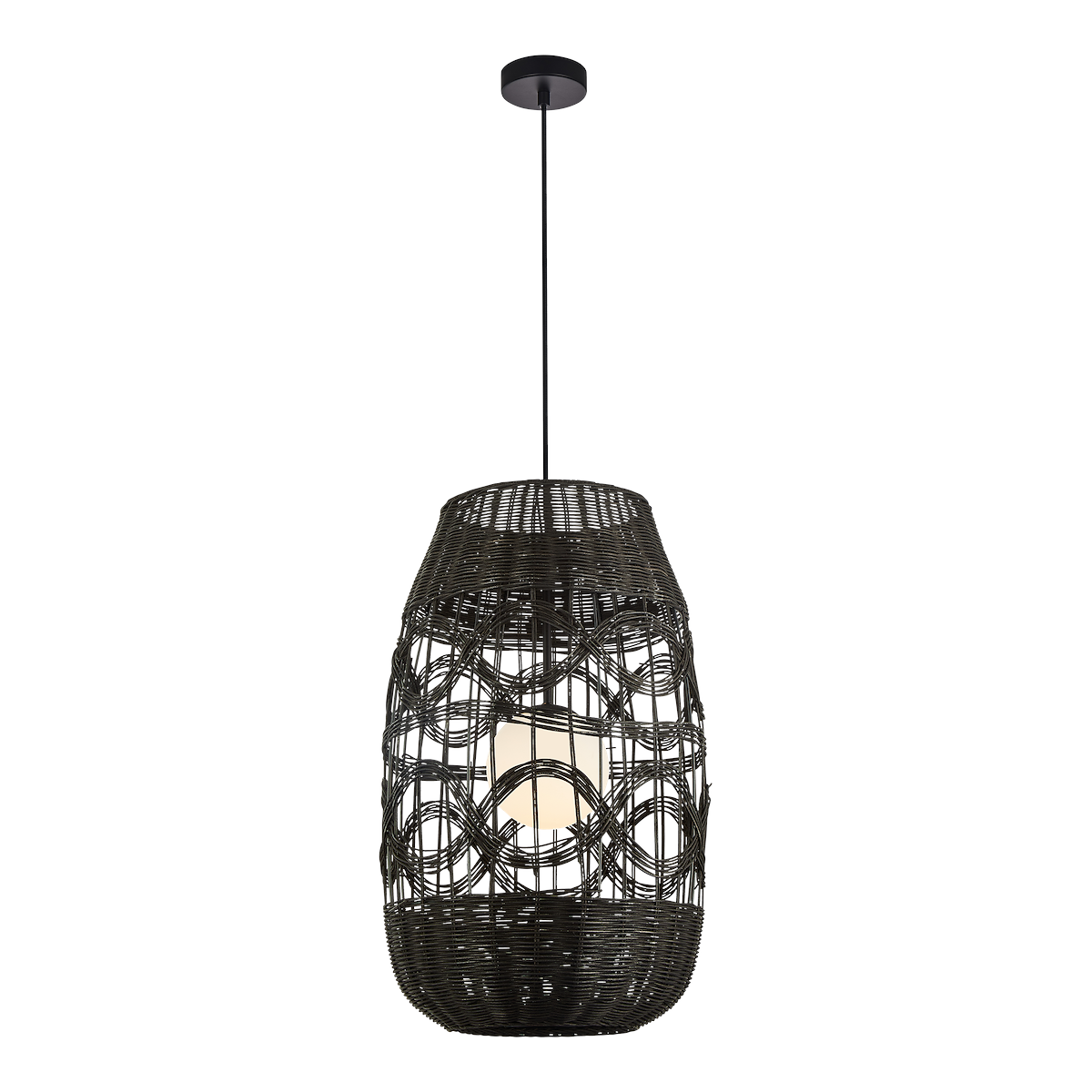 MiLagro Lampa wisząca ARONA BLACK 1xE14 fi 400 ML0355