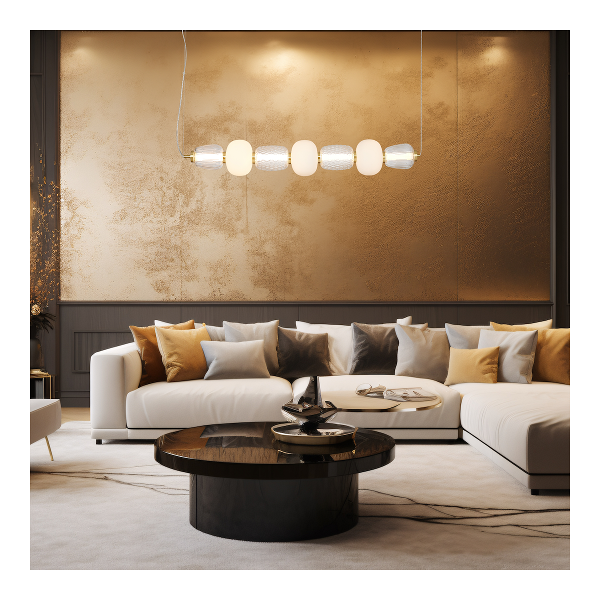 MiLagro MILML0365 - lampa CARO GOLD 42W klimatyczne oświetlenie
