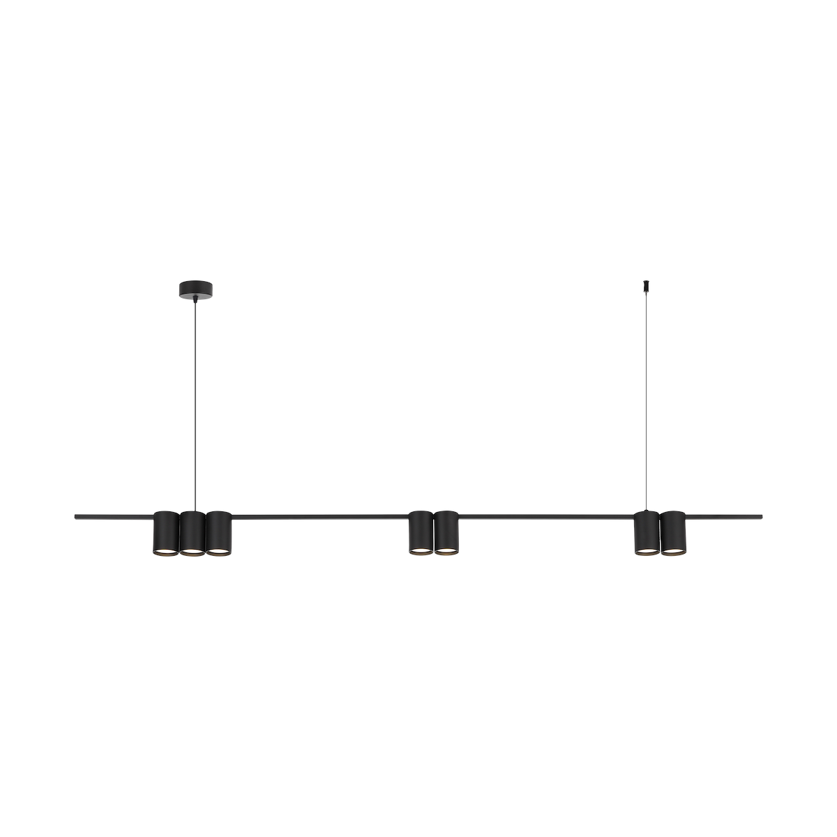 MiLagro MILML0370 - GENESIS BLACK 7xGU10 światło podkreślające charak